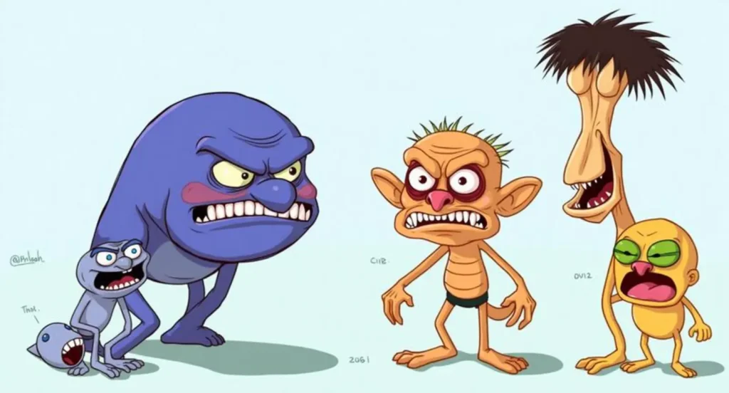 Iconic Ugly Cartoon Characters: