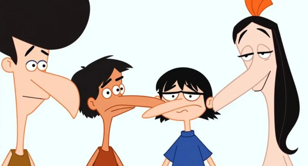 Cartoon Characters with Long Faces