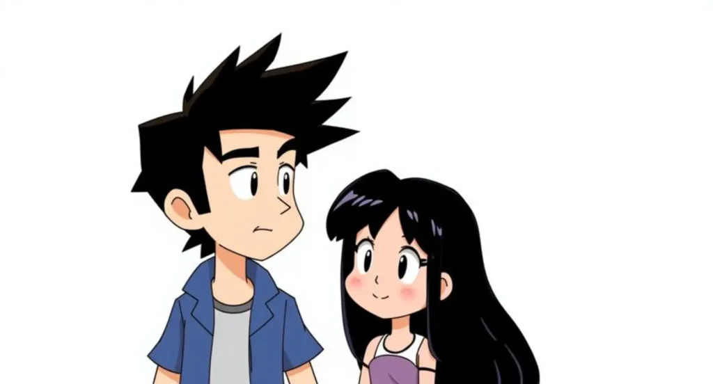 Cartoon Characters with Black Hair