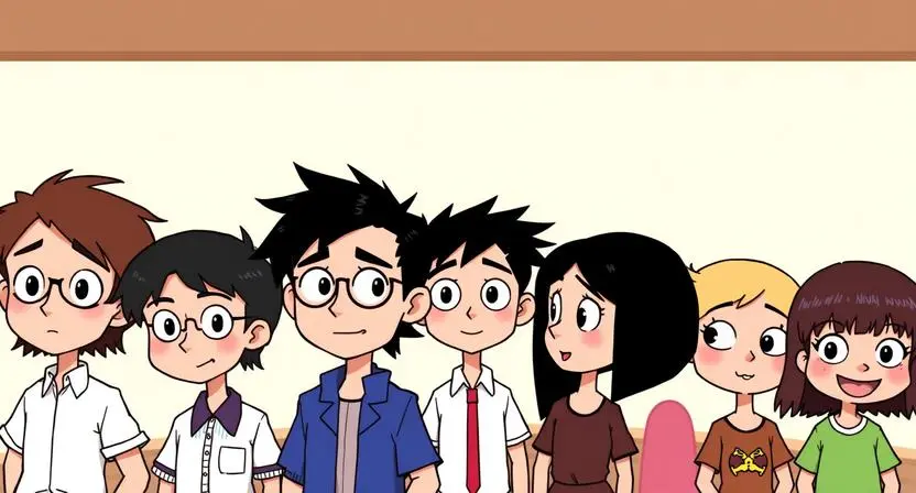 Cartoon Characters with Black Hair