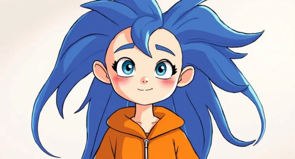 Cartoon Characters with blue Hair