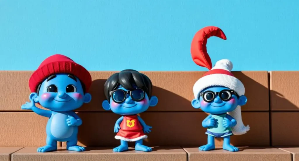 blue cartoon characters