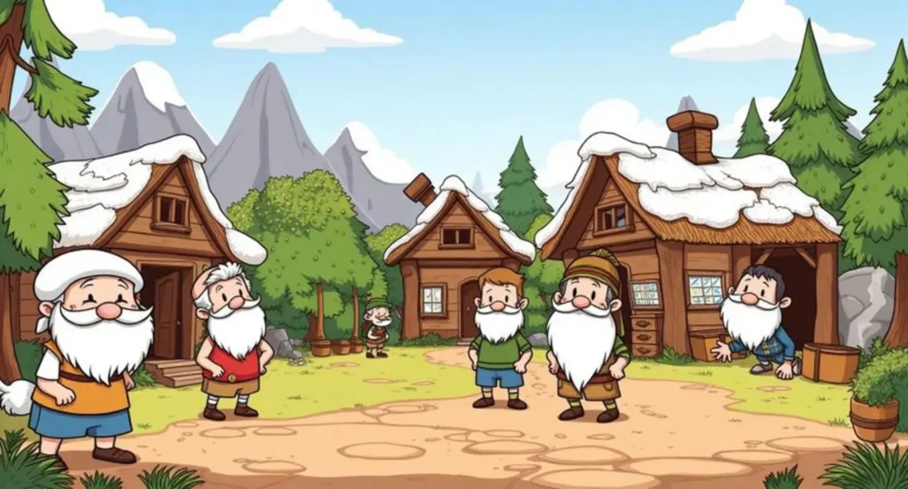 cartoon characters with beards
