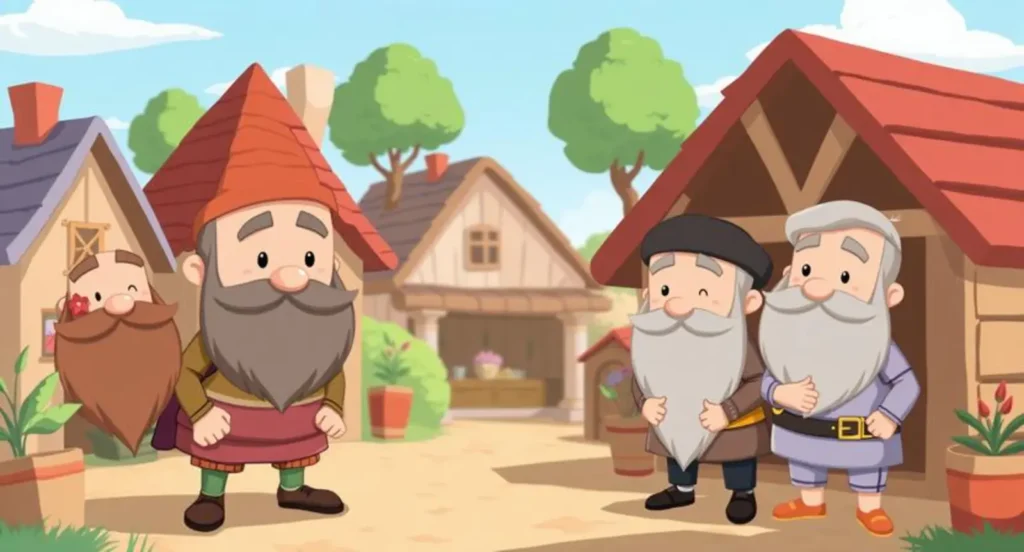 cartoon characters with beards