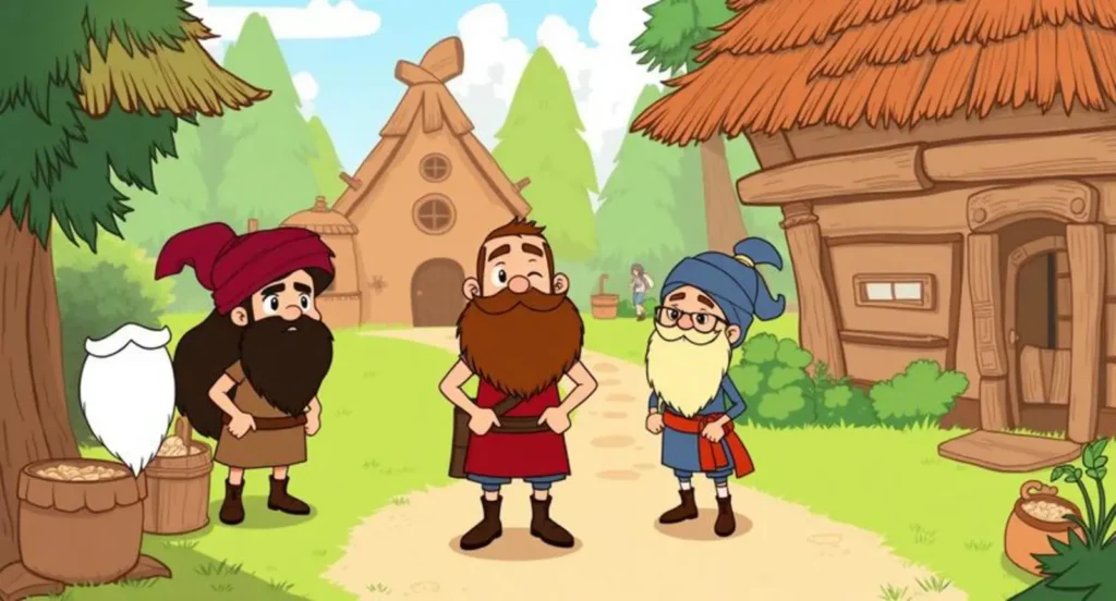 cartoon characters with beards