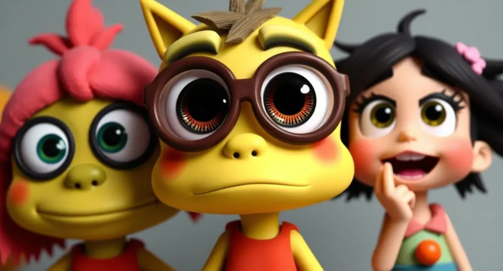 cartoon characters with big eyes