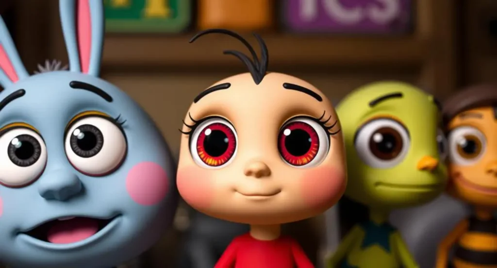 cartoon characters with big eyes