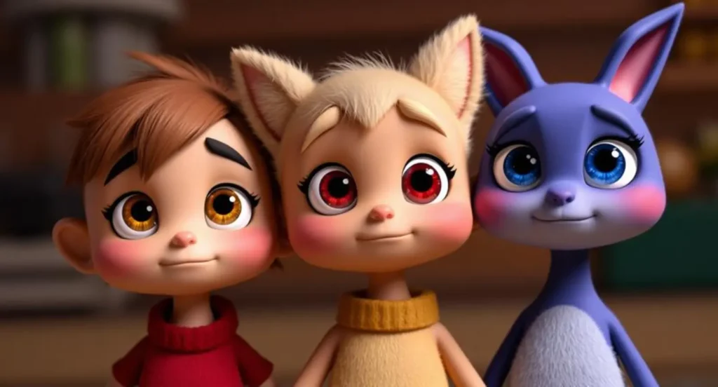 cartoon characters with big eyes