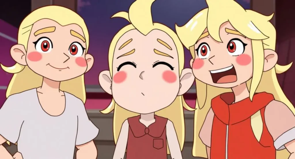 cartoon characters with blonde hair
