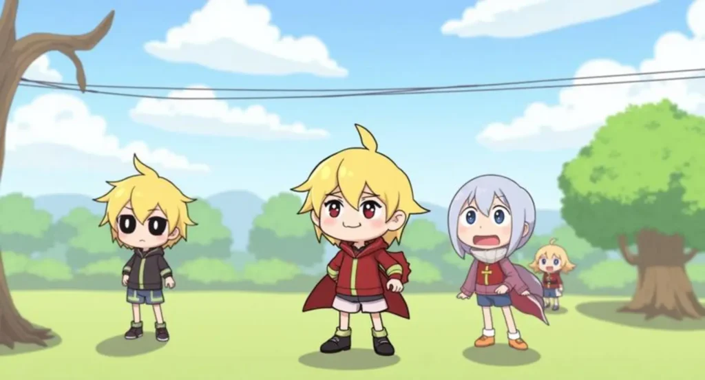 cartoon characters with blonde hair