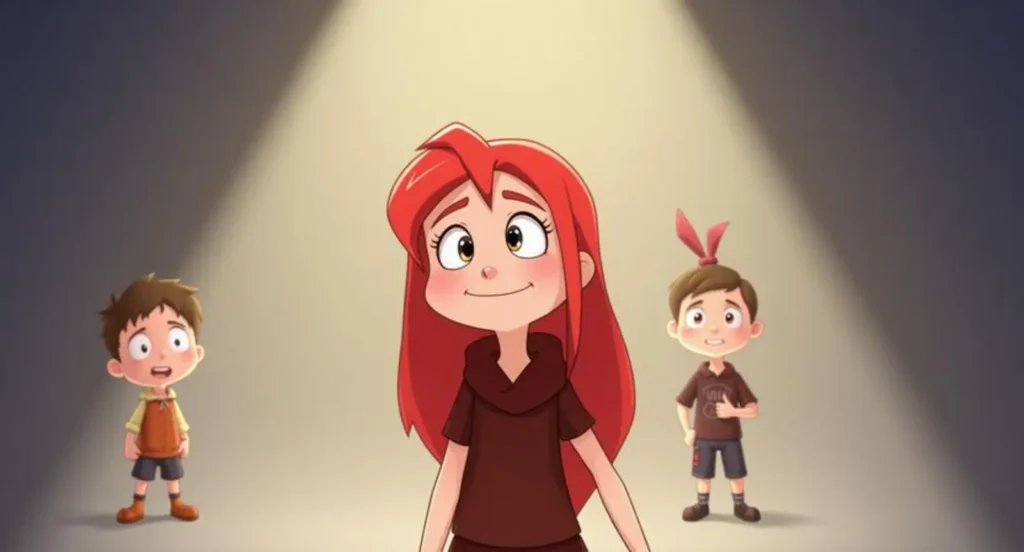 cartoon characters with red hair