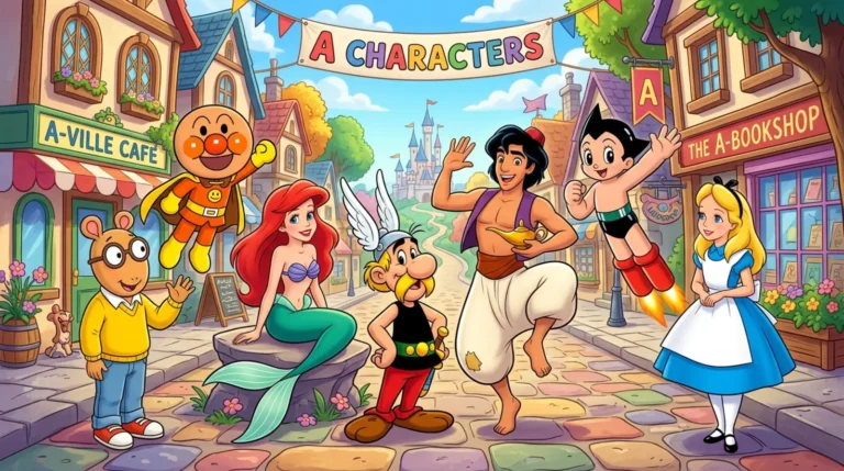 cartoon characters that start with A