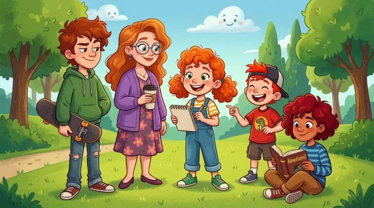 cartoon characters with red hair