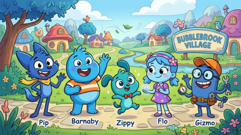 blue cartoon characters