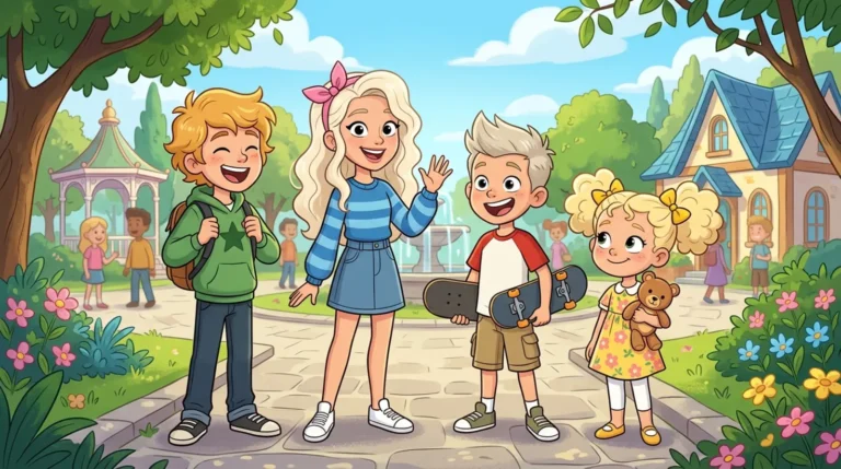 cartoon characters with blonde hair