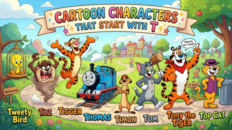 cartoon characters that start with T
